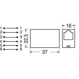 Adattatore telefonico modulare 6P4C