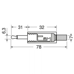 Spina 2 poli ø 6,3mm