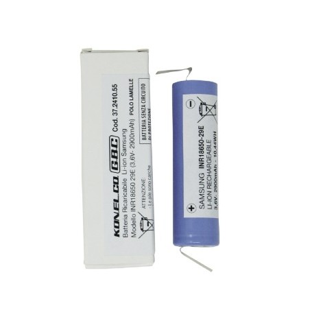 Batteria Ricaricabile Litio Samsung 18650 3,7V 2900mAh con lamelle