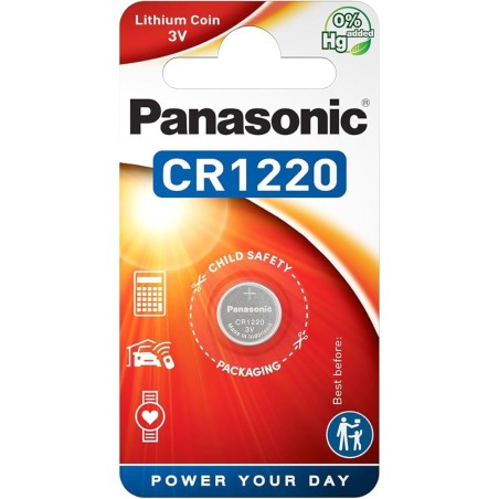 Batteria litio CR1220 3V Panasonic